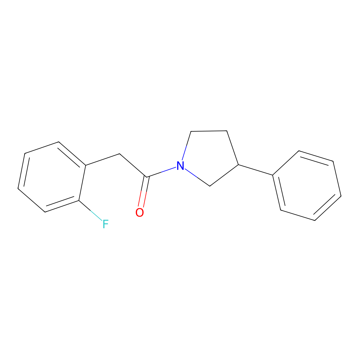 2-(2-Fluorophenyl)-1-(3-phenylpyrrolidin-1-yl)ethanone molecular structure, CAS 2034617-23-5