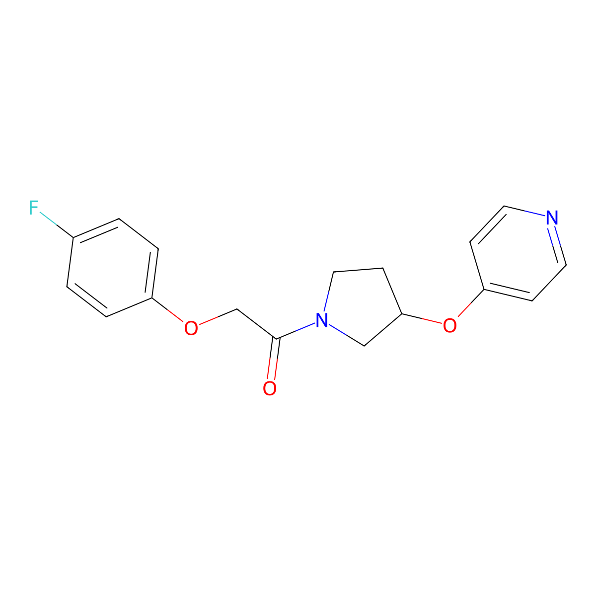 2-(4-Fluorophenoxy)-1-(3-(pyridin-4-yloxy)pyrrolidin-1-yl)ethanone molecular structure, CAS 2034617-27-9