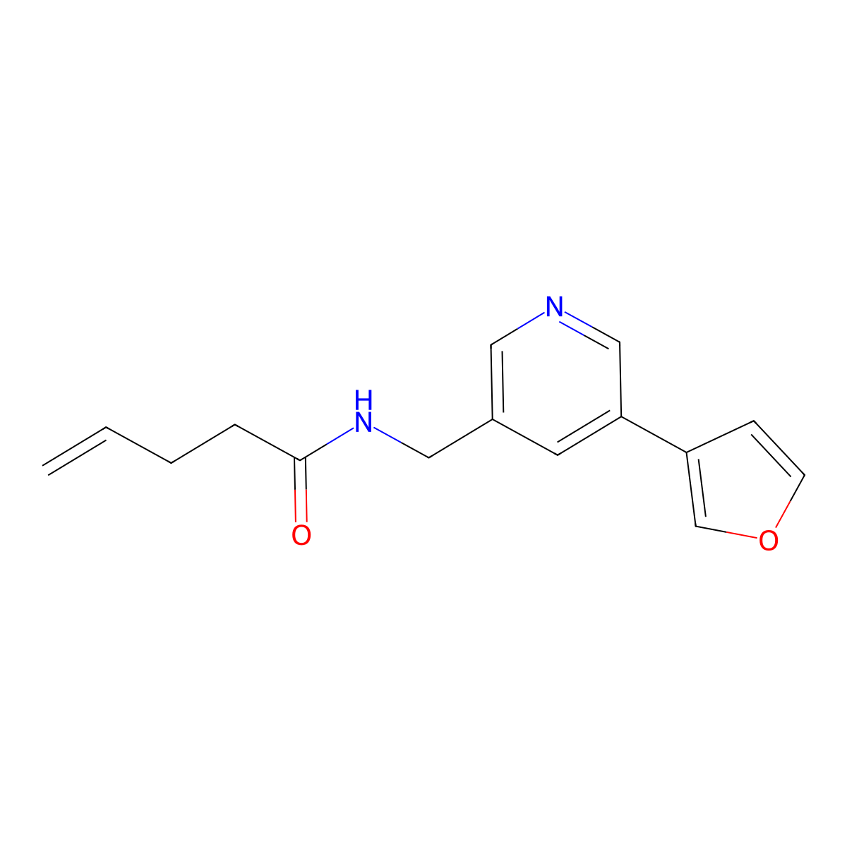 N-((5-(furan-3-yl)pyridin-3-yl)methyl)pent-4-enamide molecular structure, CAS 2034617-33-7