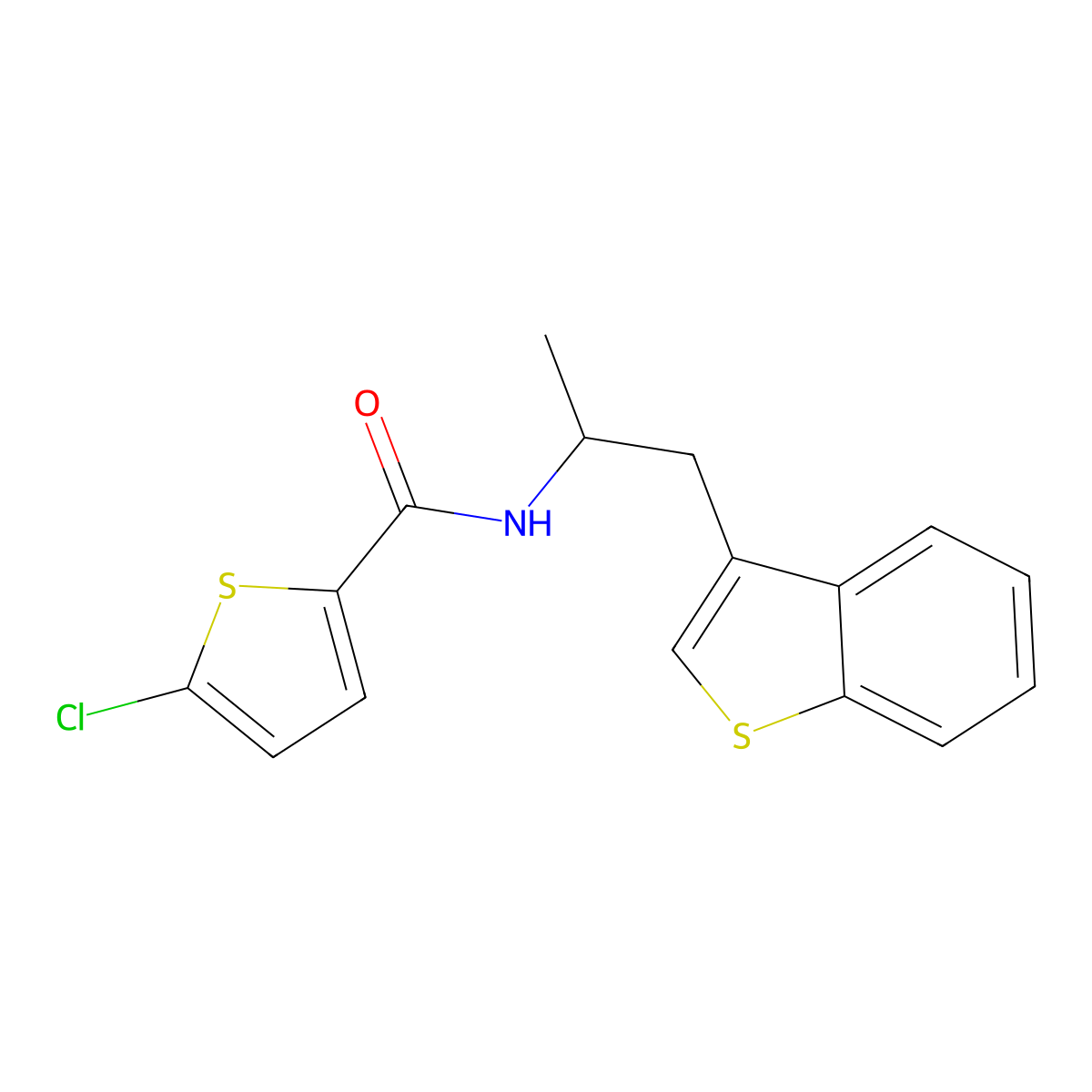 N-(1-(benzo[b]thiophen-3-yl)propan-2-yl)-5-chlorothiophene-2-carboxamide molecular structure, CAS 2034617-47-3