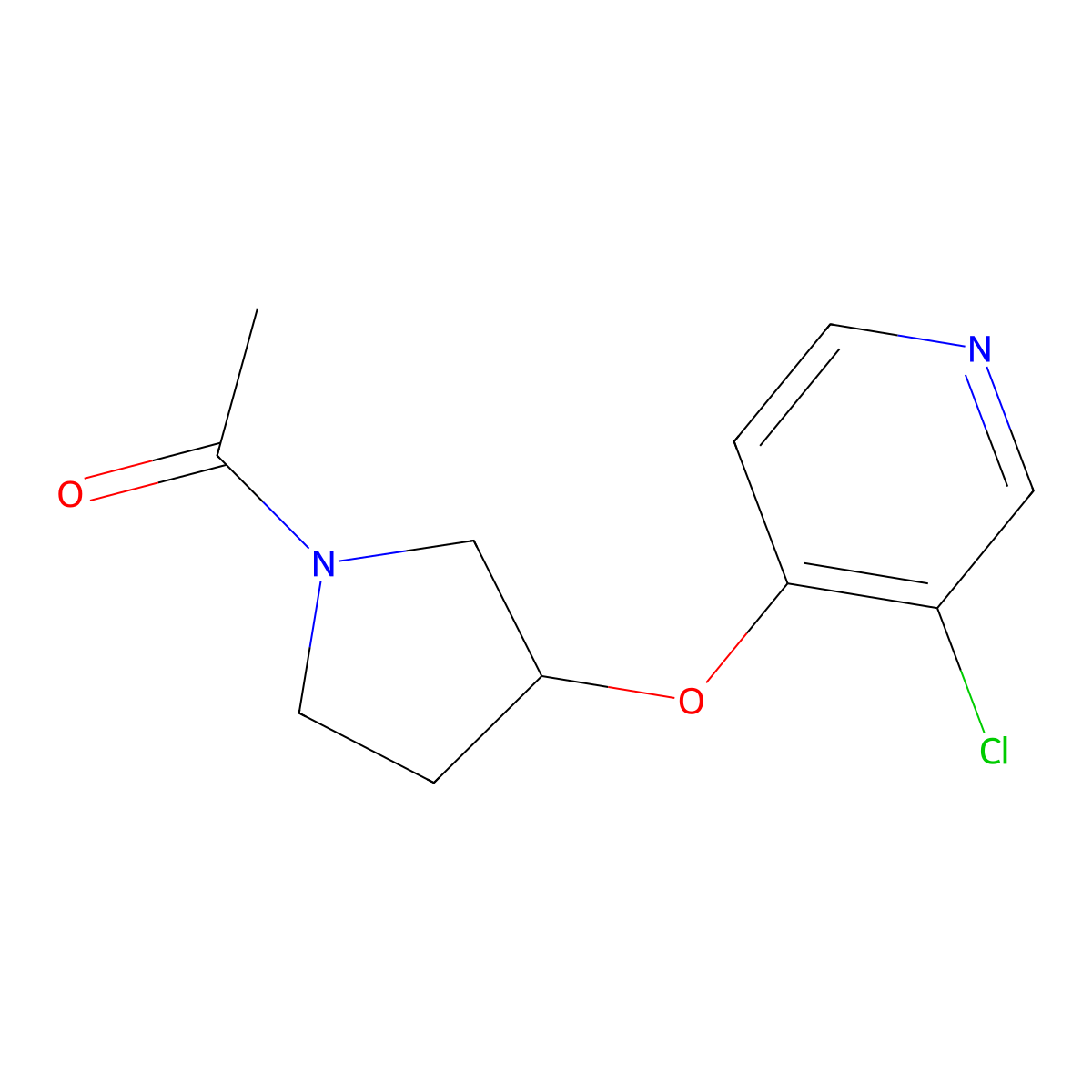 1-(3-((3-Chloropyridin-4-yl)oxy)pyrrolidin-1-yl)ethanone molecular structure, CAS 2034617-84-8