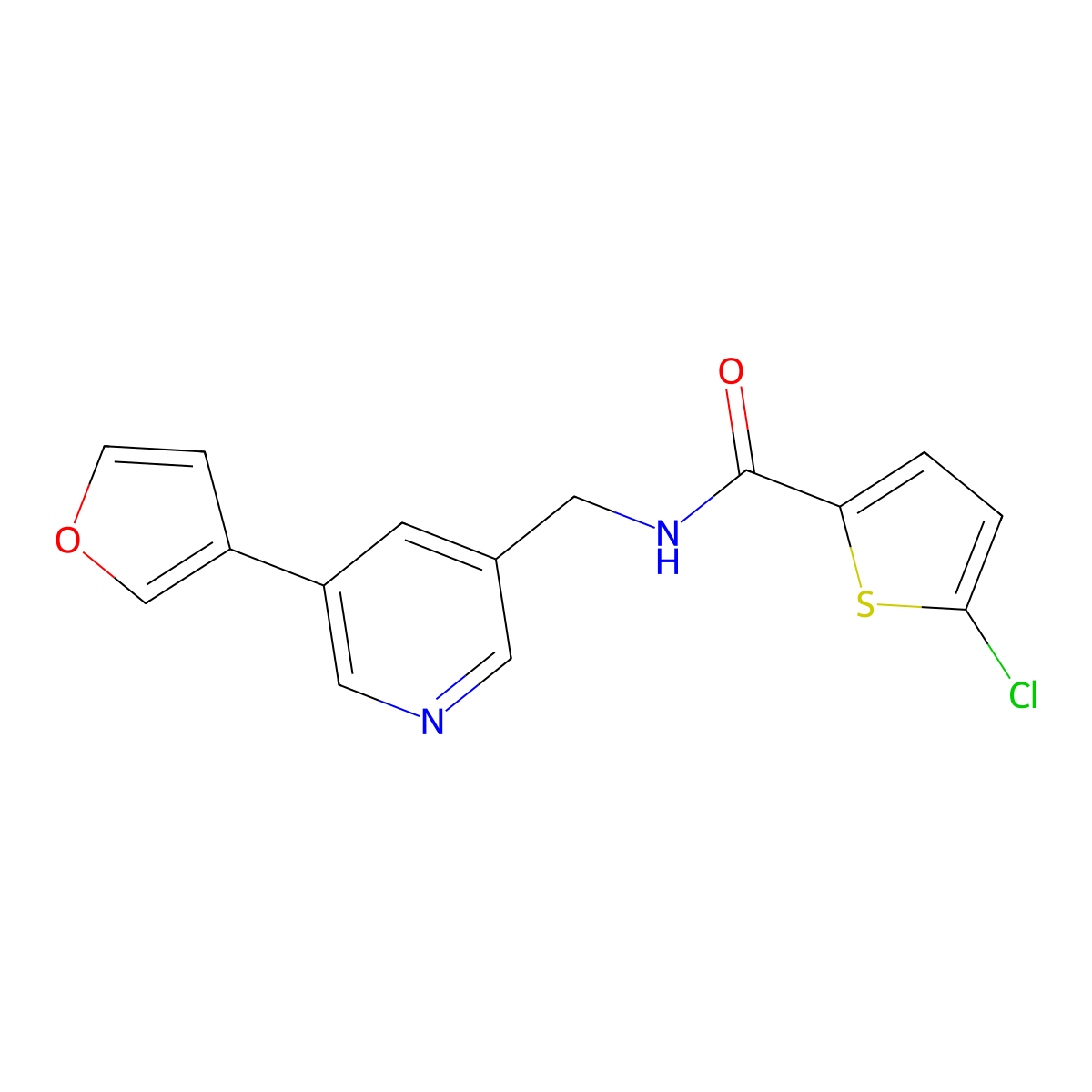 5-chloro-N-((5-(furan-3-yl)pyridin-3-yl)methyl)thiophene-2-carboxamide molecular structure, CAS 2034617-89-3