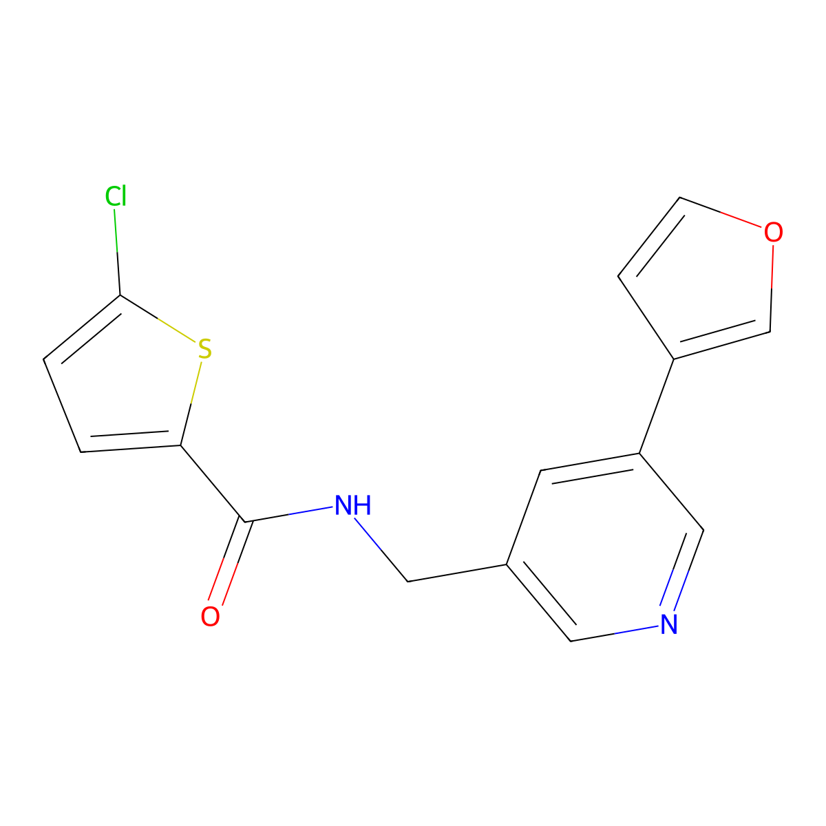 5-chloro-N-((5-(furan-3-yl)pyridin-3-yl)methyl)thiophene-2-carboxamide molecular structure, CAS 2034617-89-3