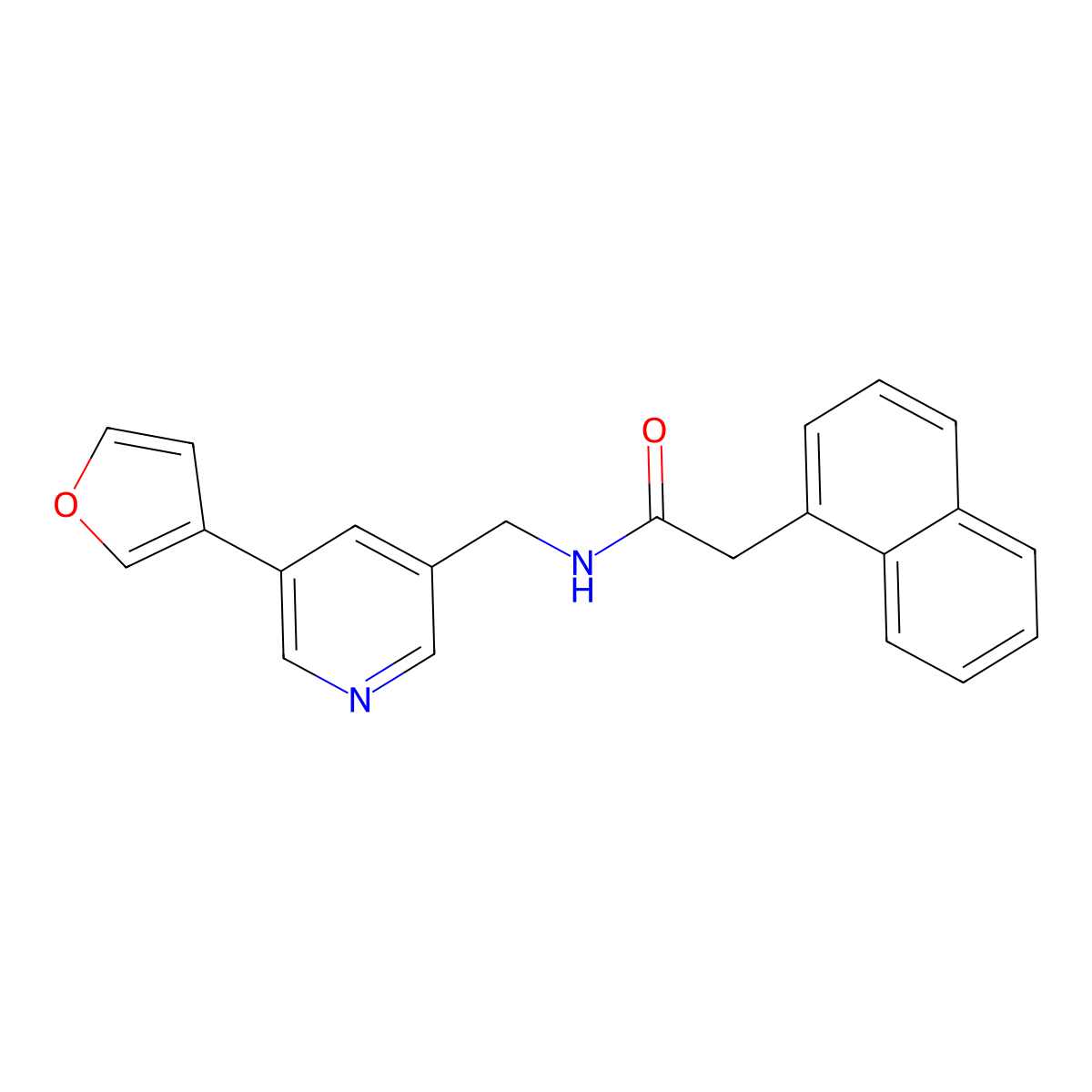 N-((5-(furan-3-yl)pyridin-3-yl)methyl)-2-(naphthalen-1-yl)acetamide molecular structure, CAS 2034618-10-3