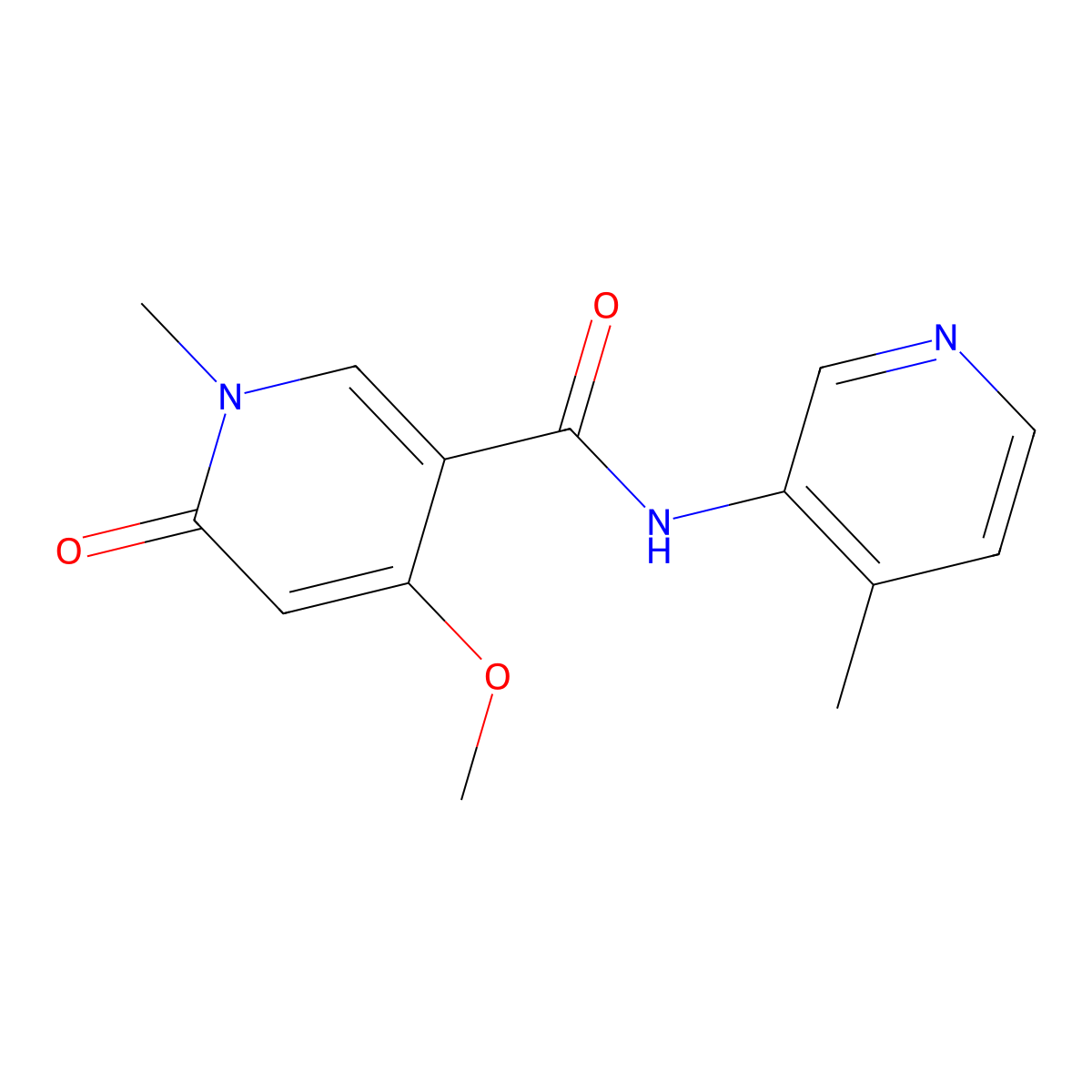 4-methoxy-1-methyl-N-(4-methylpyridin-3-yl)-6-oxo-1,6-dihydropyridine-3-carboxamide molecular structure, CAS 2034618-37-4