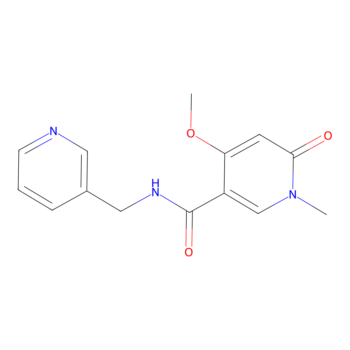 4-methoxy-1-methyl-6-oxo-N-(pyridin-3-ylmethyl)-1,6-dihydropyridine-3-carboxamide molecular structure, CAS 2034618-42-1