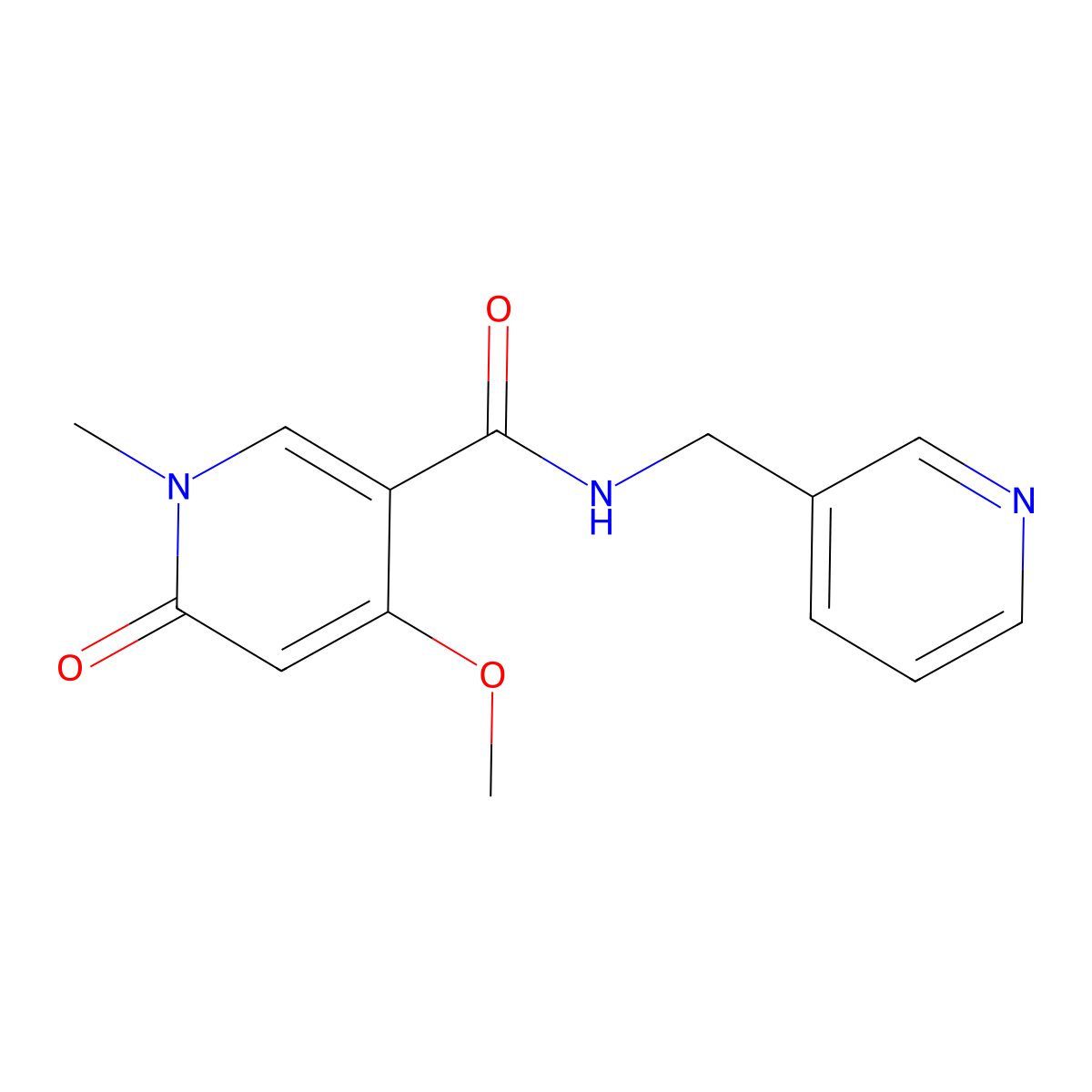 4-methoxy-1-methyl-6-oxo-N-(pyridin-3-ylmethyl)-1,6-dihydropyridine-3-carboxamide molecular structure, CAS 2034618-42-1