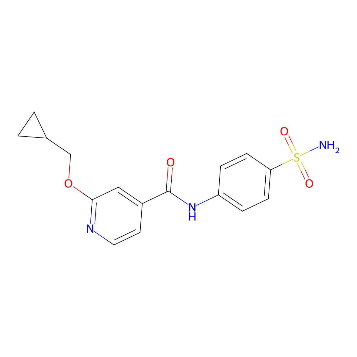 2-(cyclopropylmethoxy)-N-(4-sulfamoylphenyl)isonicotinamide molecular structure, CAS 2034618-51-2