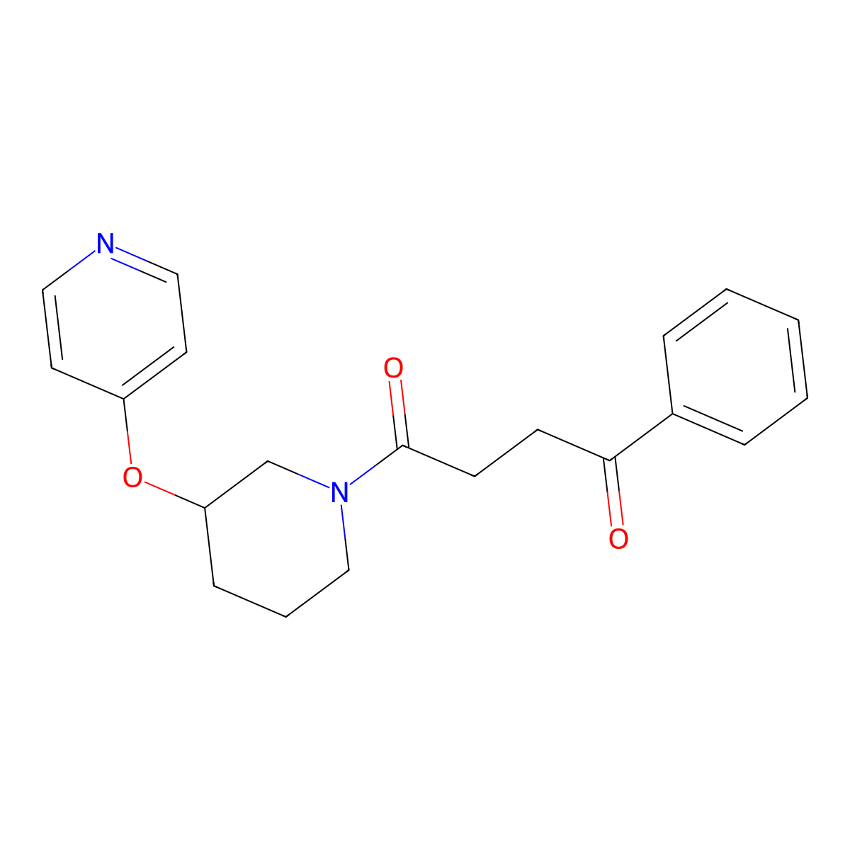 1-Phenyl-4-[3-(pyridin-4-yloxy)piperidin-1-yl]butane-1,4-dione molecular structure, CAS 2034618-52-3
