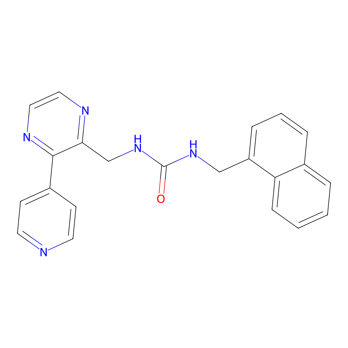 1-[(Naphthalen-1-yl)methyl]-3-{[3-(pyridin-4-yl)pyrazin-2-yl]methyl}urea molecular structure, CAS 2034618-56-7