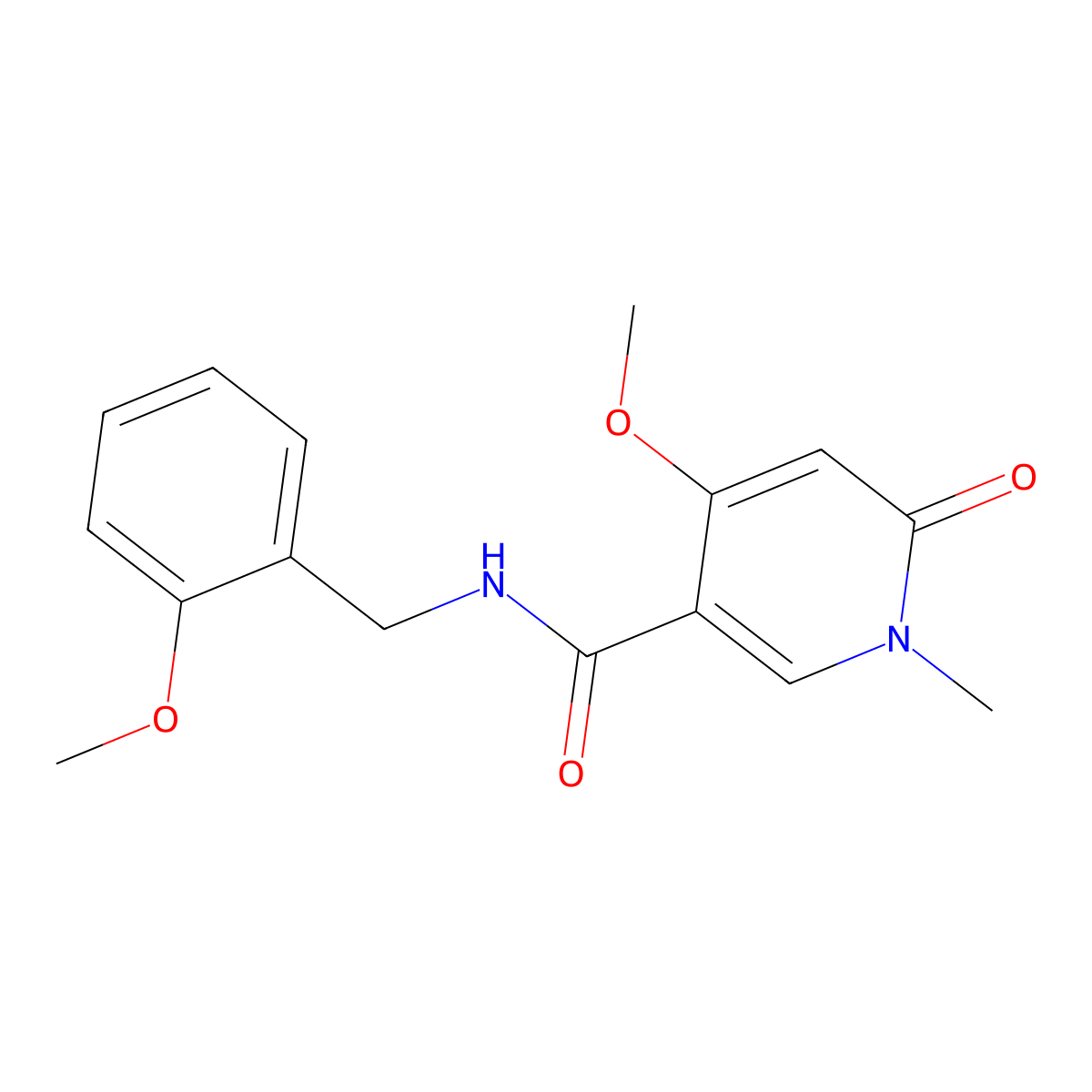4-methoxy-N-(2-methoxybenzyl)-1-methyl-6-oxo-1,6-dihydropyridine-3-carboxamide molecular structure, CAS 2034618-64-7