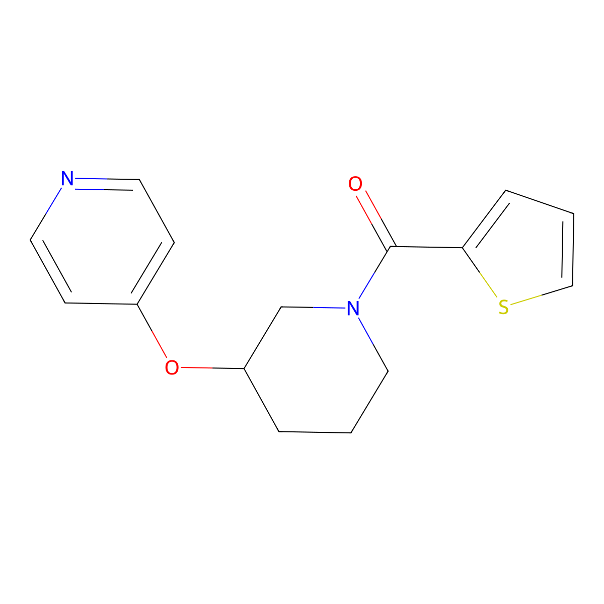 (3-(Pyridin-4-yloxy)piperidin-1-yl)(thiophen-2-yl)methanone molecular structure, CAS 2034618-83-0