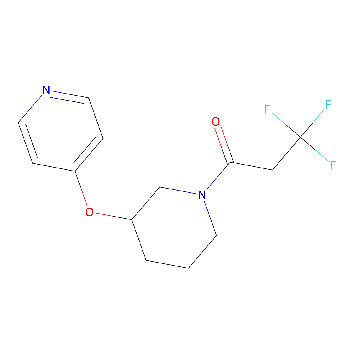 3,3,3-Trifluoro-1-(3-(pyridin-4-yloxy)piperidin-1-yl)propan-1-one molecular structure, CAS 2034618-96-5