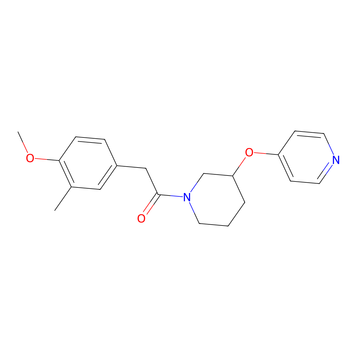 2-(4-Methoxy-3-methylphenyl)-1-(3-(pyridin-4-yloxy)piperidin-1-yl)ethanone molecular structure, CAS 2034619-12-8
