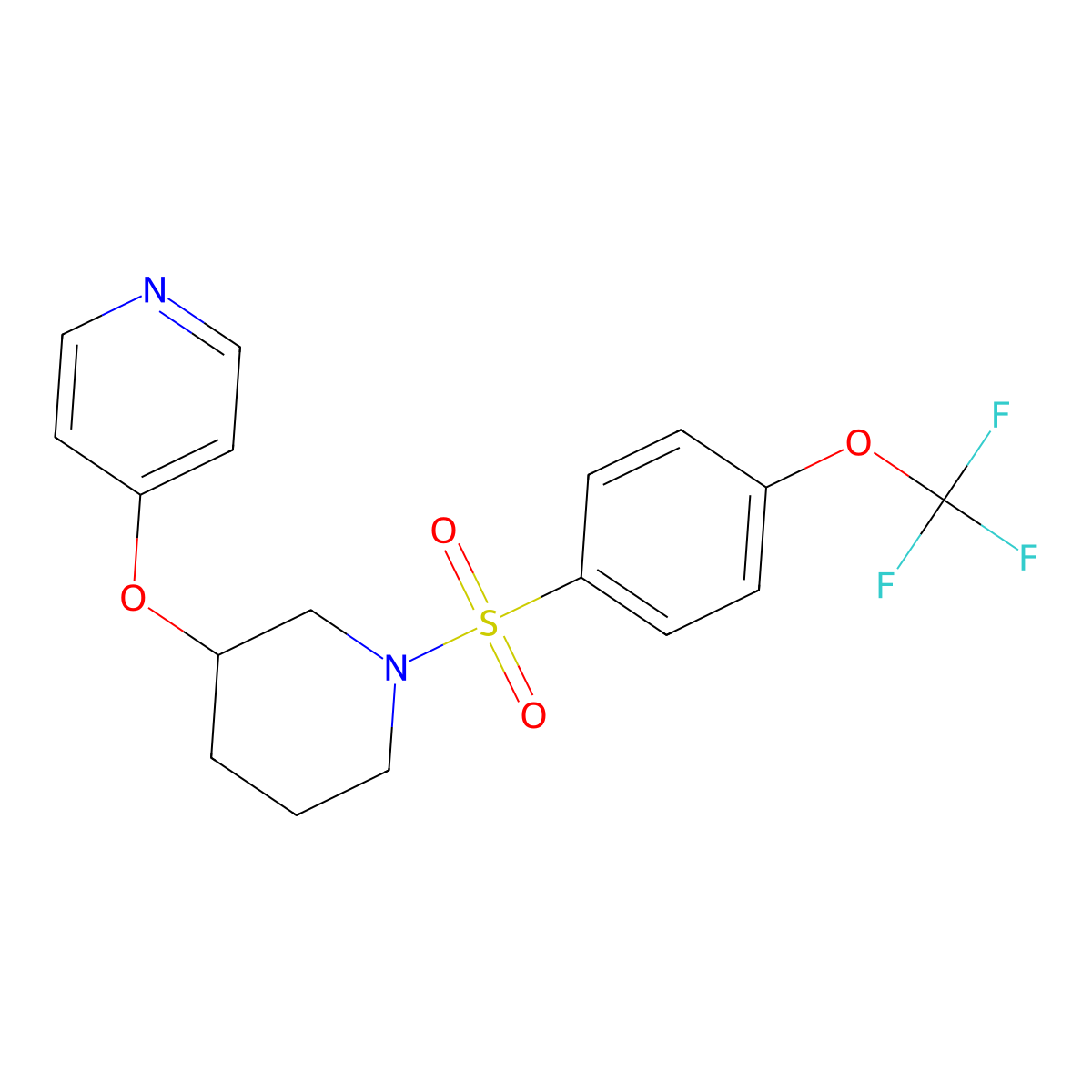 4-((1-((4-(Trifluoromethoxy)phenyl)sulfonyl)piperidin-3-yl)oxy)pyridine molecular structure, CAS 2034619-30-0