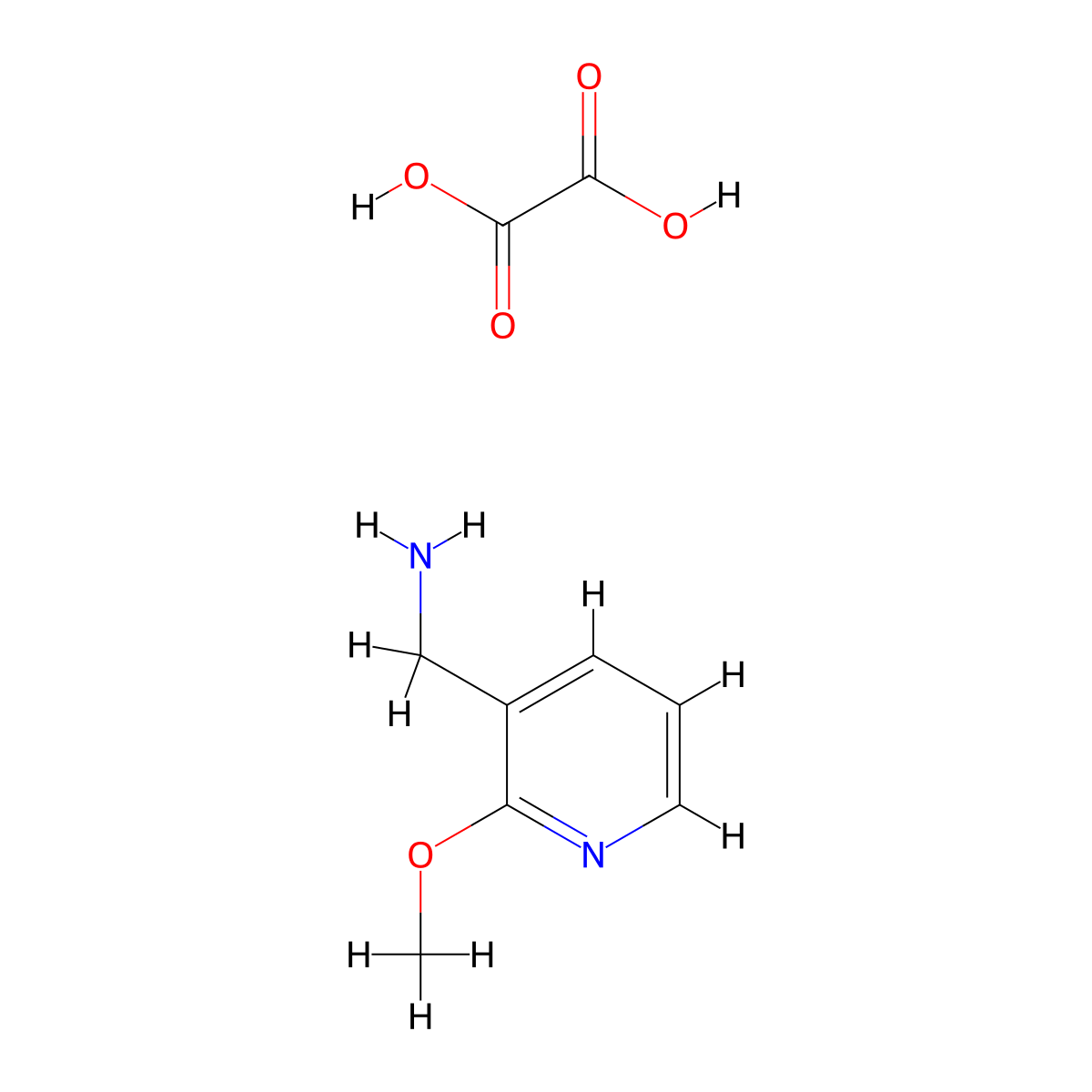 (2-Methoxypyridin-3-yl)methanamine oxalate molecular structure, CAS 2034619-34-4