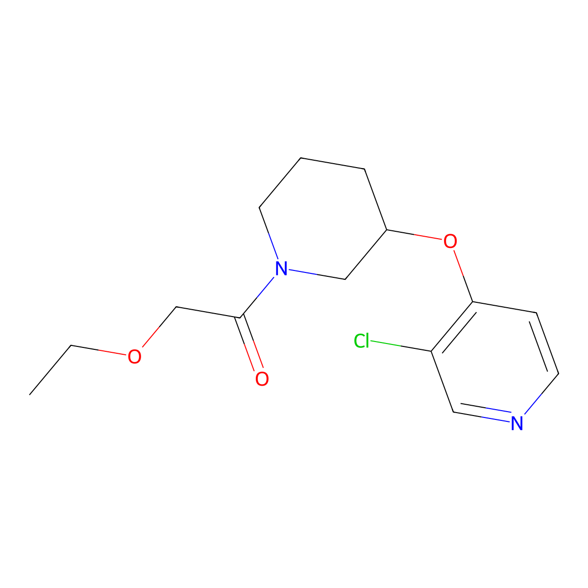 1-(3-((3-Chloropyridin-4-yl)oxy)piperidin-1-yl)-2-ethoxyethanone molecular structure, CAS 2034619-76-4