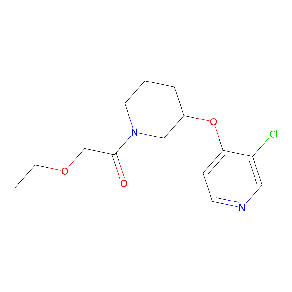 1-(3-((3-Chloropyridin-4-yl)oxy)piperidin-1-yl)-2-ethoxyethanone molecular structure, CAS 2034619-76-4