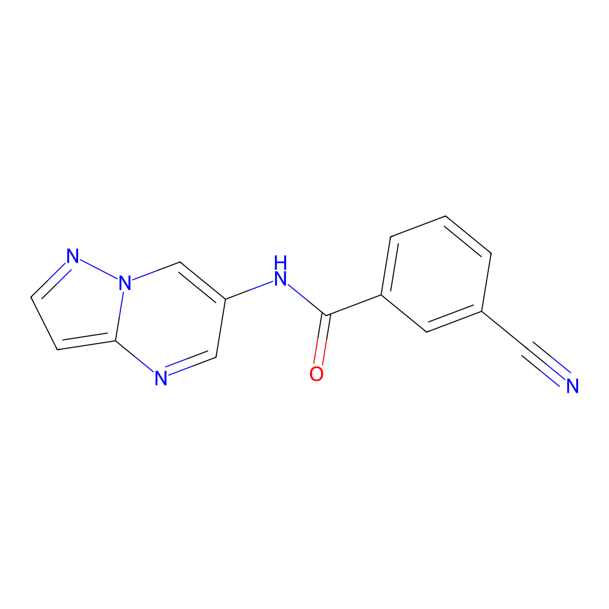 3-cyano-N-(pyrazolo[1,5-a]pyrimidin-6-yl)benzamide molecular structure, CAS 2034621-04-8