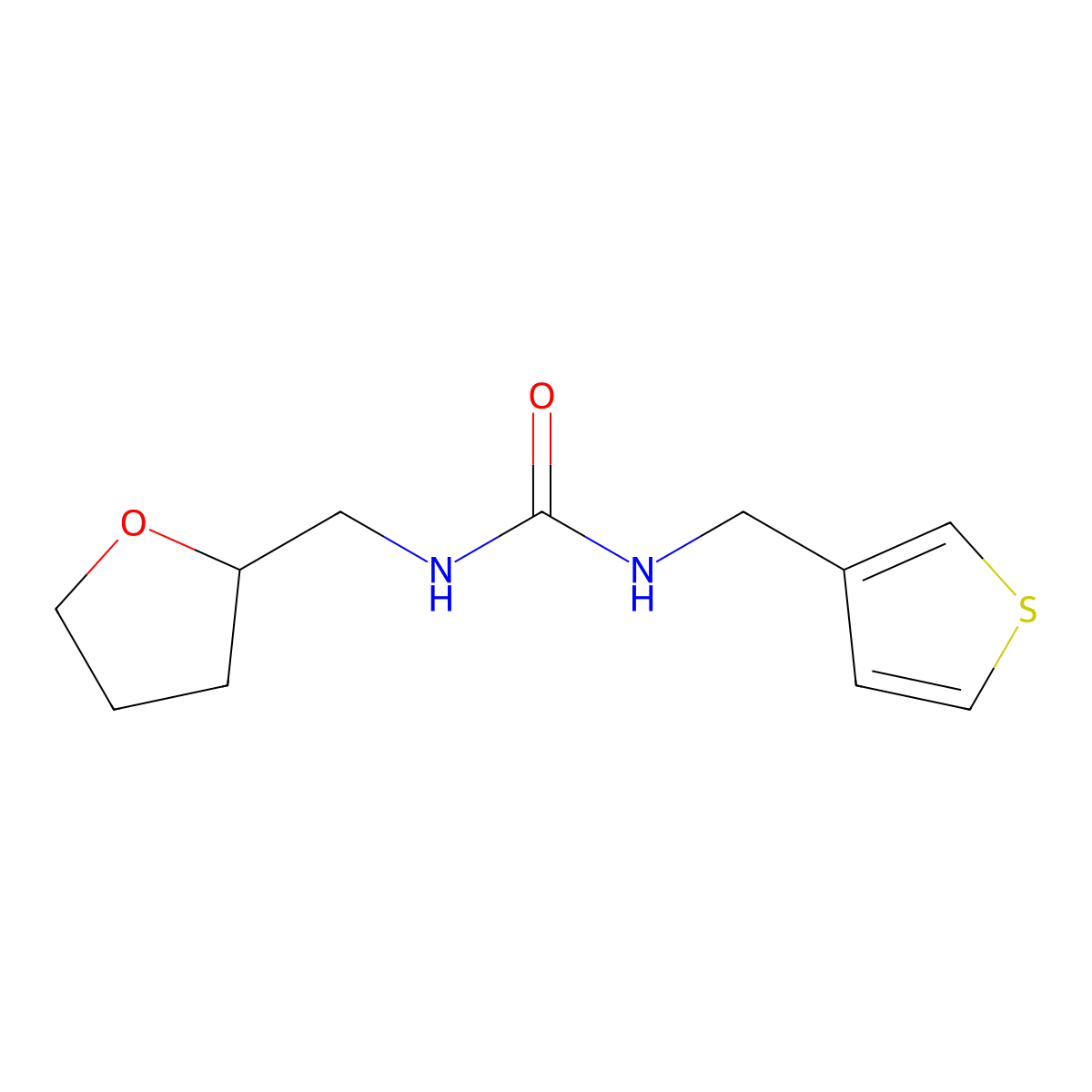 1-((Tetrahydrofuran-2-yl)methyl)-3-(thiophen-3-ylmethyl)urea molecular structure, CAS 2034621-34-4