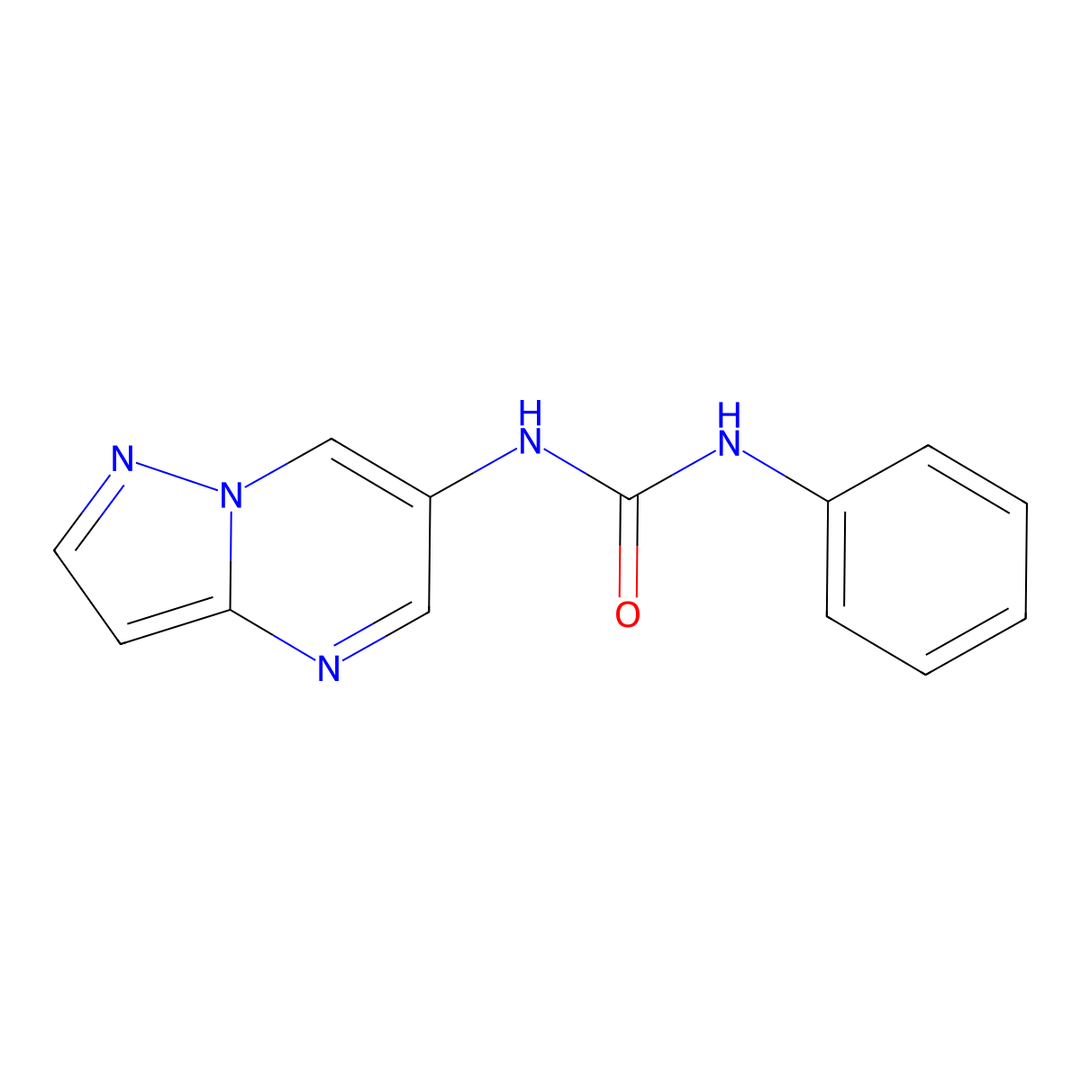 1-Phenyl-3-(pyrazolo[1,5-a]pyrimidin-6-yl)urea molecular structure, CAS 2034621-45-7