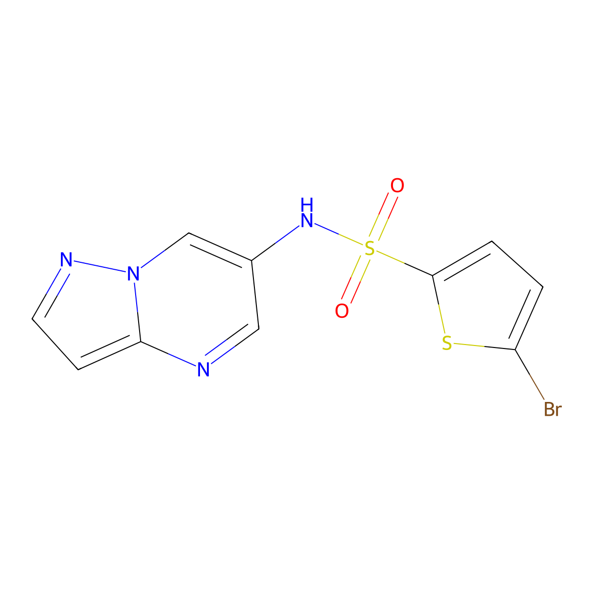 5-bromo-N-{pyrazolo[1,5-a]pyrimidin-6-yl}thiophene-2-sulfonamide molecular structure, CAS 2034621-93-5
