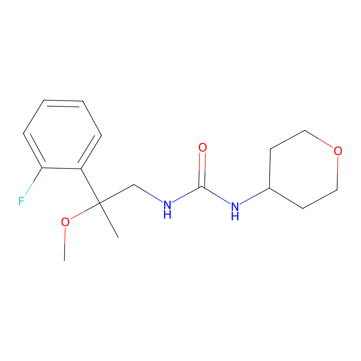 1-(2-(2-fluorophenyl)-2-methoxypropyl)-3-(tetrahydro-2H-pyran-4-yl)urea molecular structure, CAS 2034622-45-0