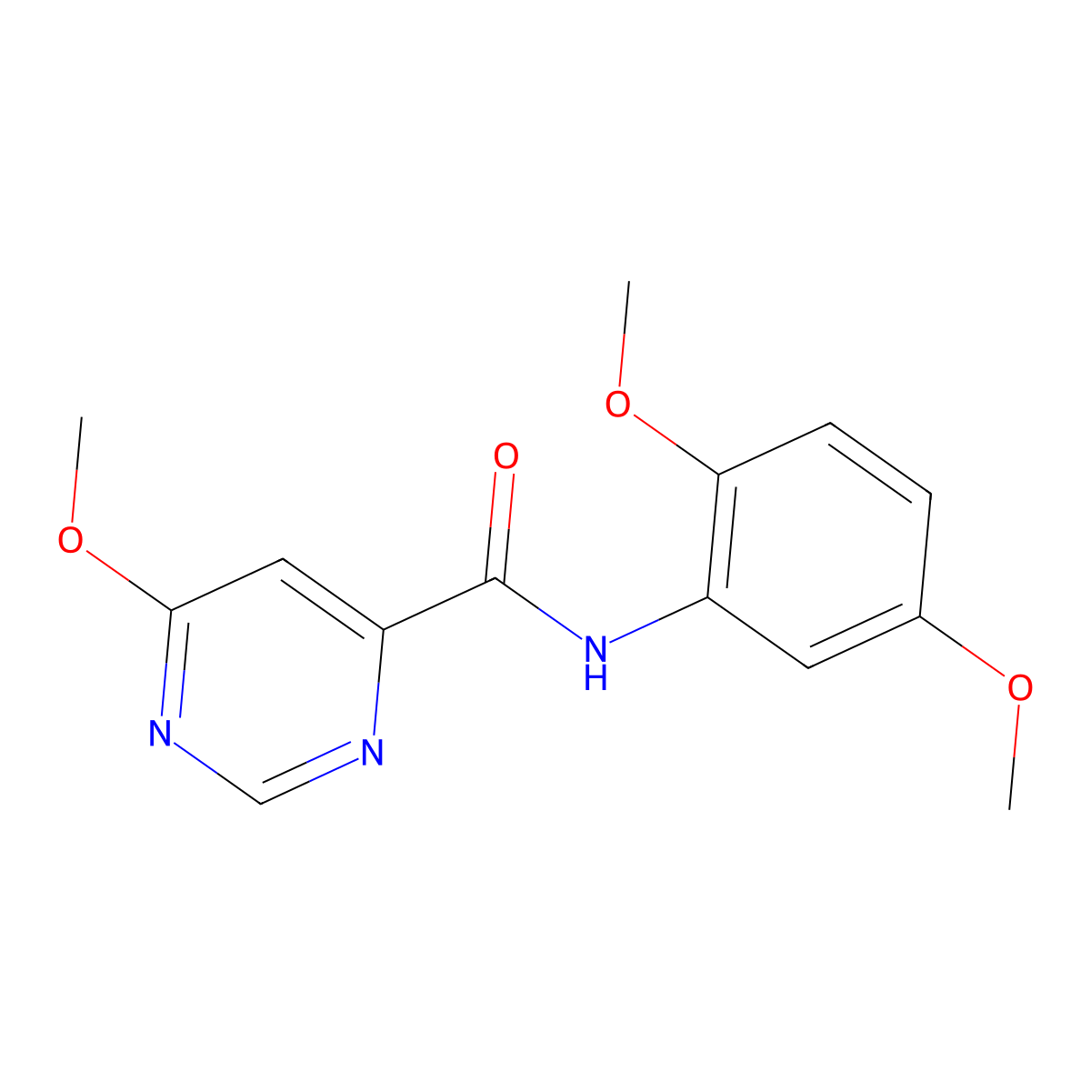 N-(2,5-dimethoxyphenyl)-6-methoxypyrimidine-4-carboxamide molecular structure, CAS 2034633-16-2