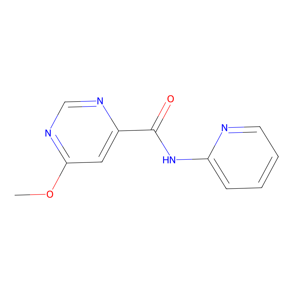 6-methoxy-N-(pyridin-2-yl)pyrimidine-4-carboxamide molecular structure, CAS 2034633-60-6