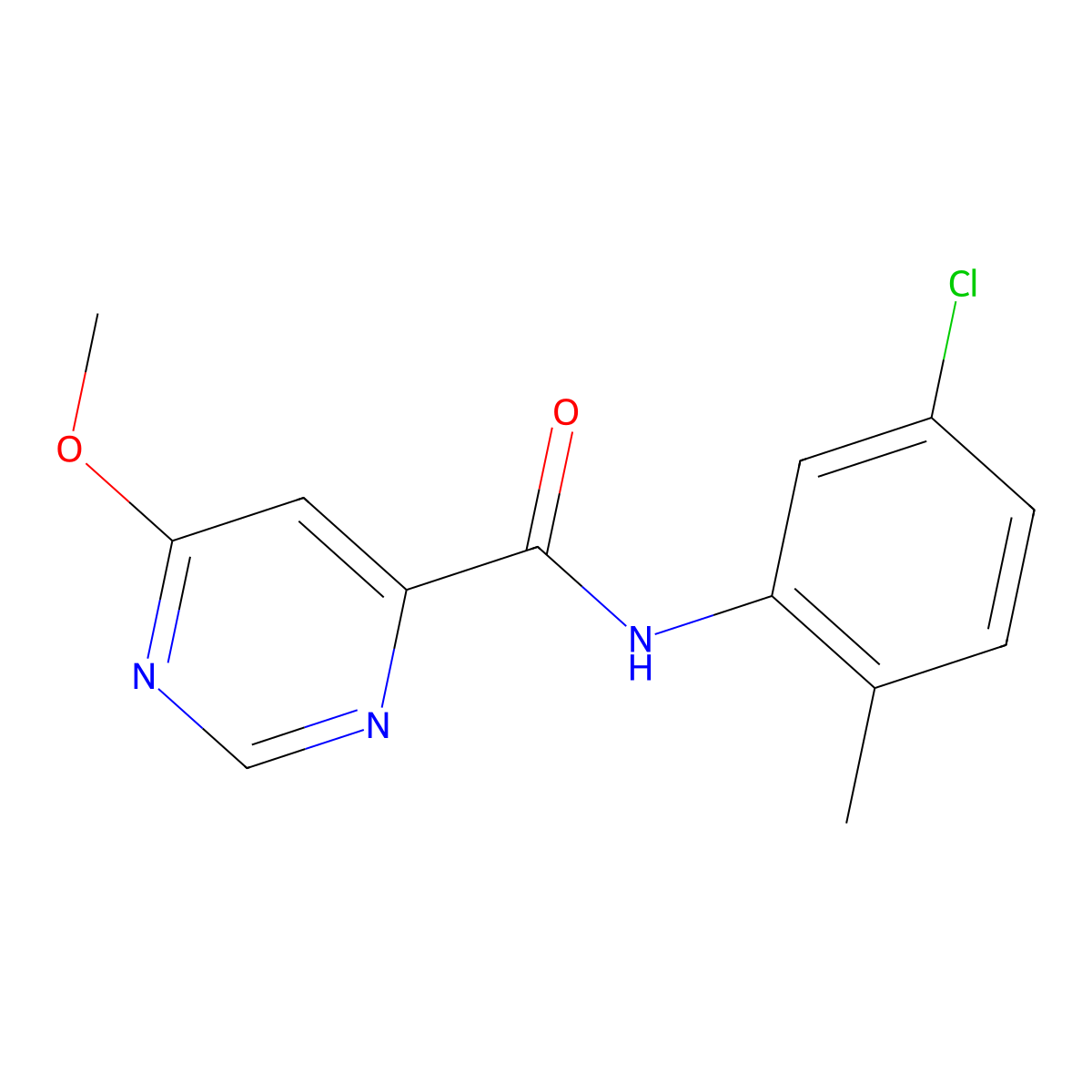 N-(5-chloro-2-methylphenyl)-6-methoxypyrimidine-4-carboxamide molecular structure, CAS 2034633-61-7