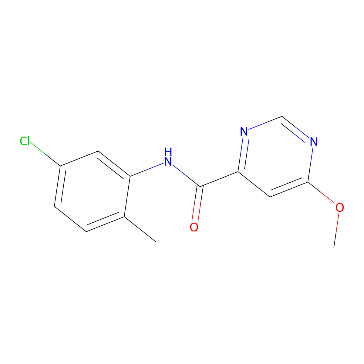 N-(5-chloro-2-methylphenyl)-6-methoxypyrimidine-4-carboxamide molecular structure, CAS 2034633-61-7