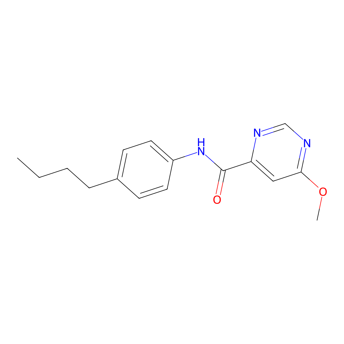 N-(4-butylphenyl)-6-methoxypyrimidine-4-carboxamide molecular structure, CAS 2034633-67-3