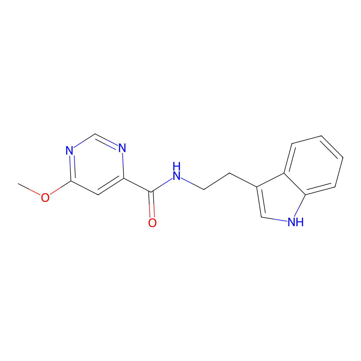 N-[2-(1H-indol-3-yl)ethyl]-6-methoxypyrimidine-4-carboxamide molecular structure, CAS 2034633-73-1