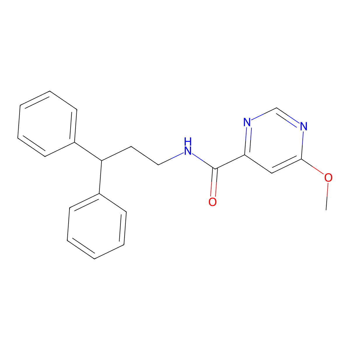 N-(3,3-diphenylpropyl)-6-methoxypyrimidine-4-carboxamide molecular structure, CAS 2034633-76-4