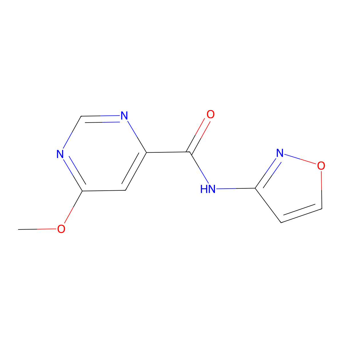 N-(isoxazol-3-yl)-6-methoxypyrimidine-4-carboxamide molecular structure, CAS 2034633-85-5
