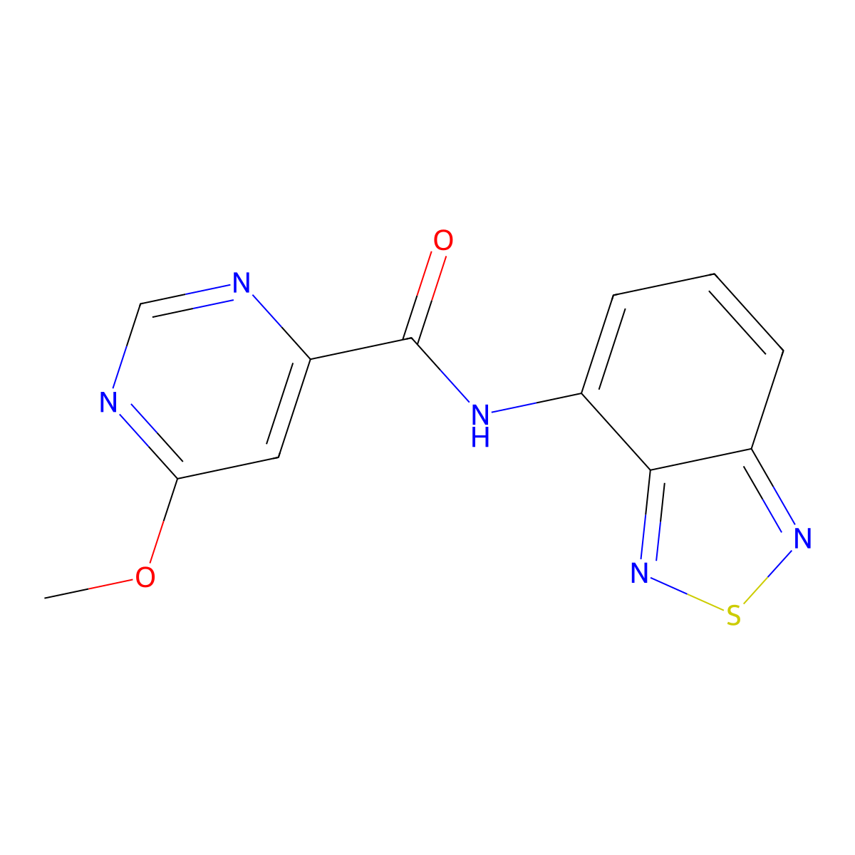 N-(2,1,3-benzothiadiazol-4-yl)-6-methoxypyrimidine-4-carboxamide molecular structure, CAS 2034633-89-9