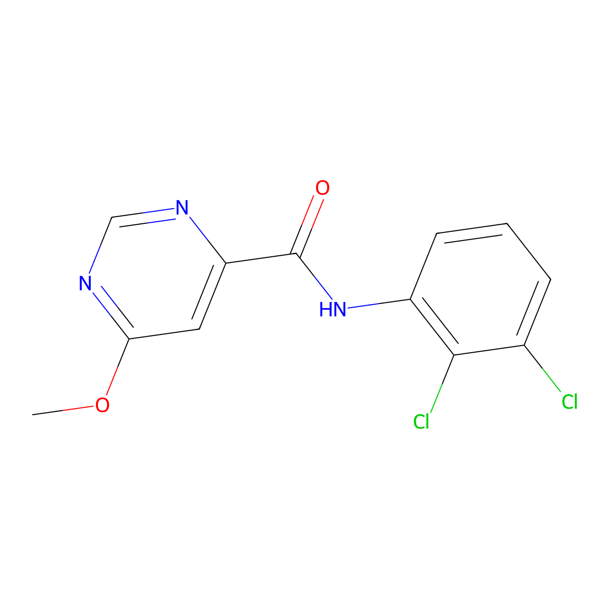 N-(2,3-dichlorophenyl)-6-methoxypyrimidine-4-carboxamide molecular structure, CAS 2034633-90-2