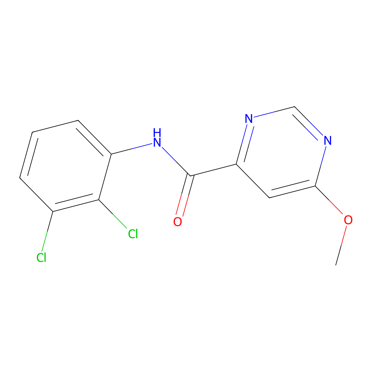 N-(2,3-dichlorophenyl)-6-methoxypyrimidine-4-carboxamide molecular structure, CAS 2034633-90-2
