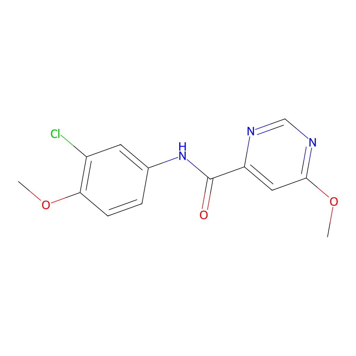 N-(3-chloro-4-methoxyphenyl)-6-methoxypyrimidine-4-carboxamide molecular structure, CAS 2034633-94-6
