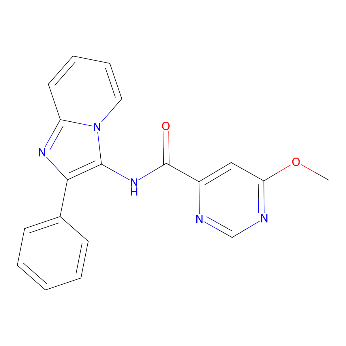 6-methoxy-N-{2-phenylimidazo[1,2-a]pyridin-3-yl}pyrimidine-4-carboxamide molecular structure, CAS 2034634-04-1