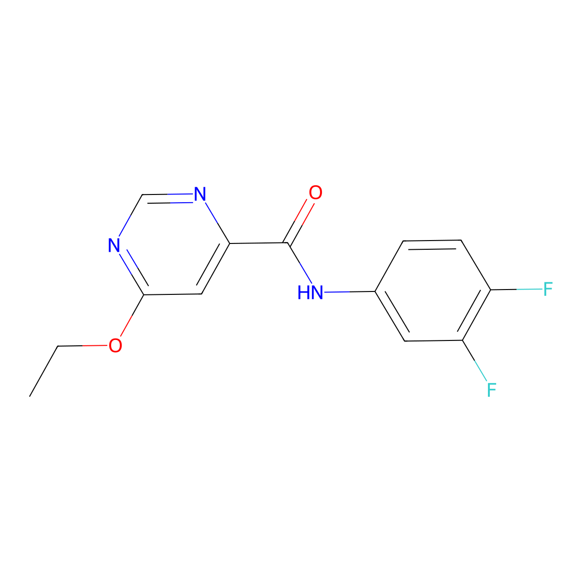 N-(3,4-difluorophenyl)-6-ethoxypyrimidine-4-carboxamide molecular structure, CAS 2034634-18-7