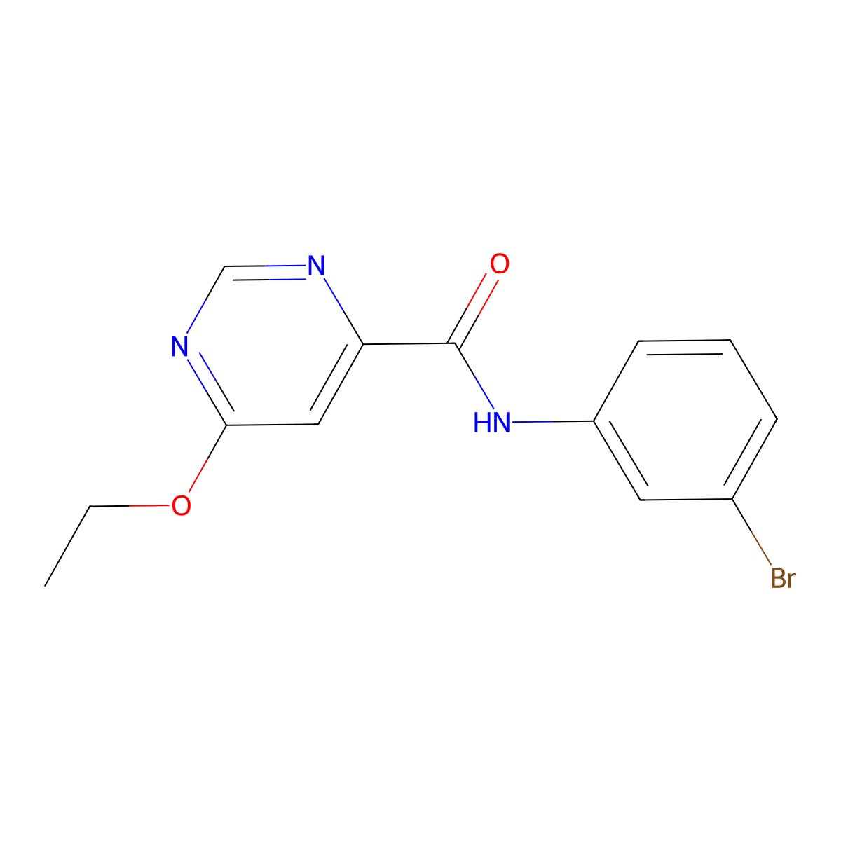 N-(3-bromophenyl)-6-ethoxypyrimidine-4-carboxamide molecular structure, CAS 2034634-33-6
