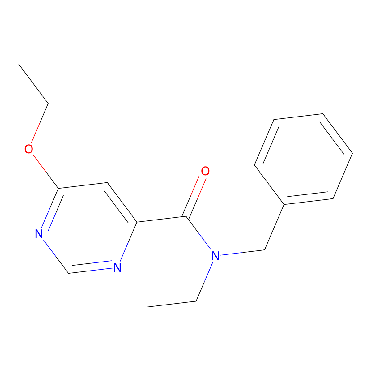 N-benzyl-6-ethoxy-N-ethylpyrimidine-4-carboxamide molecular structure, CAS 2034634-36-9