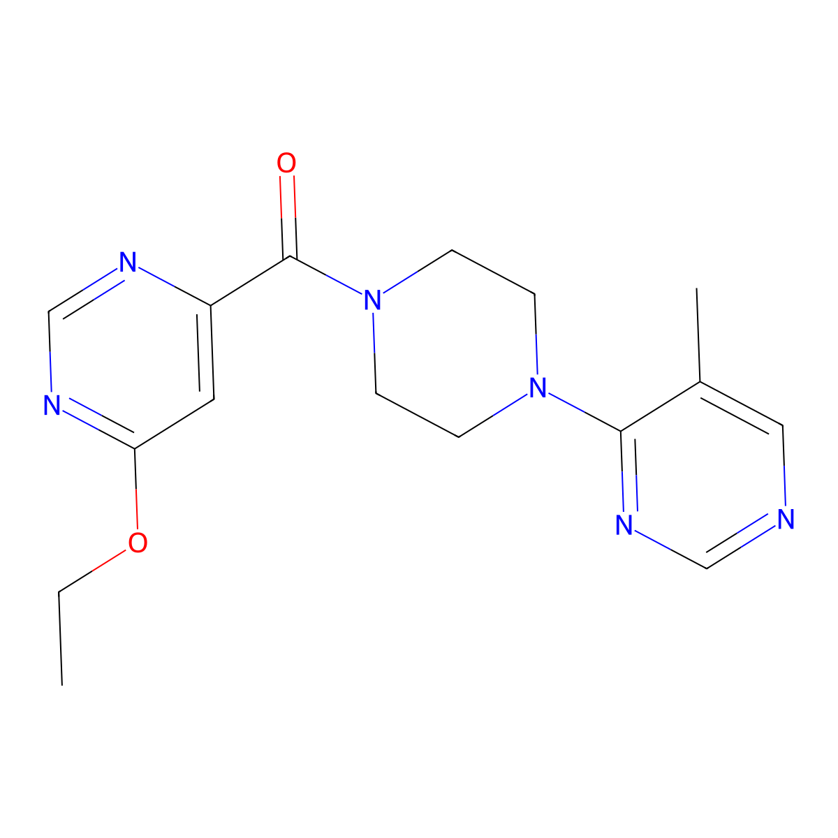 (6-Ethoxypyrimidin-4-yl)(4-(5-methylpyrimidin-4-yl)piperazin-1-yl)methanone molecular structure, CAS 2034634-66-5