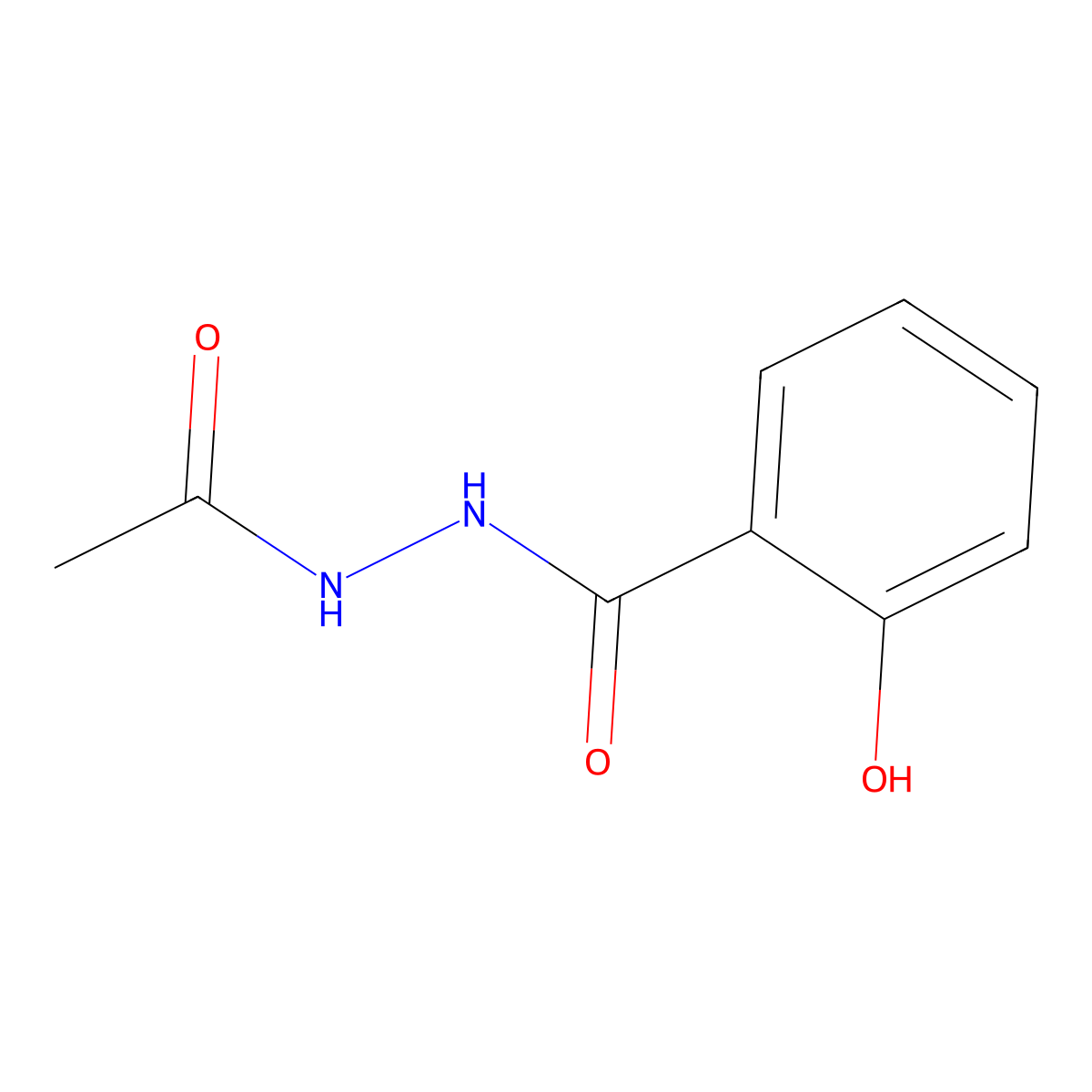 N'-acetyl-2-hydroxybenzohydrazide molecular structure, CAS 20349-50-2