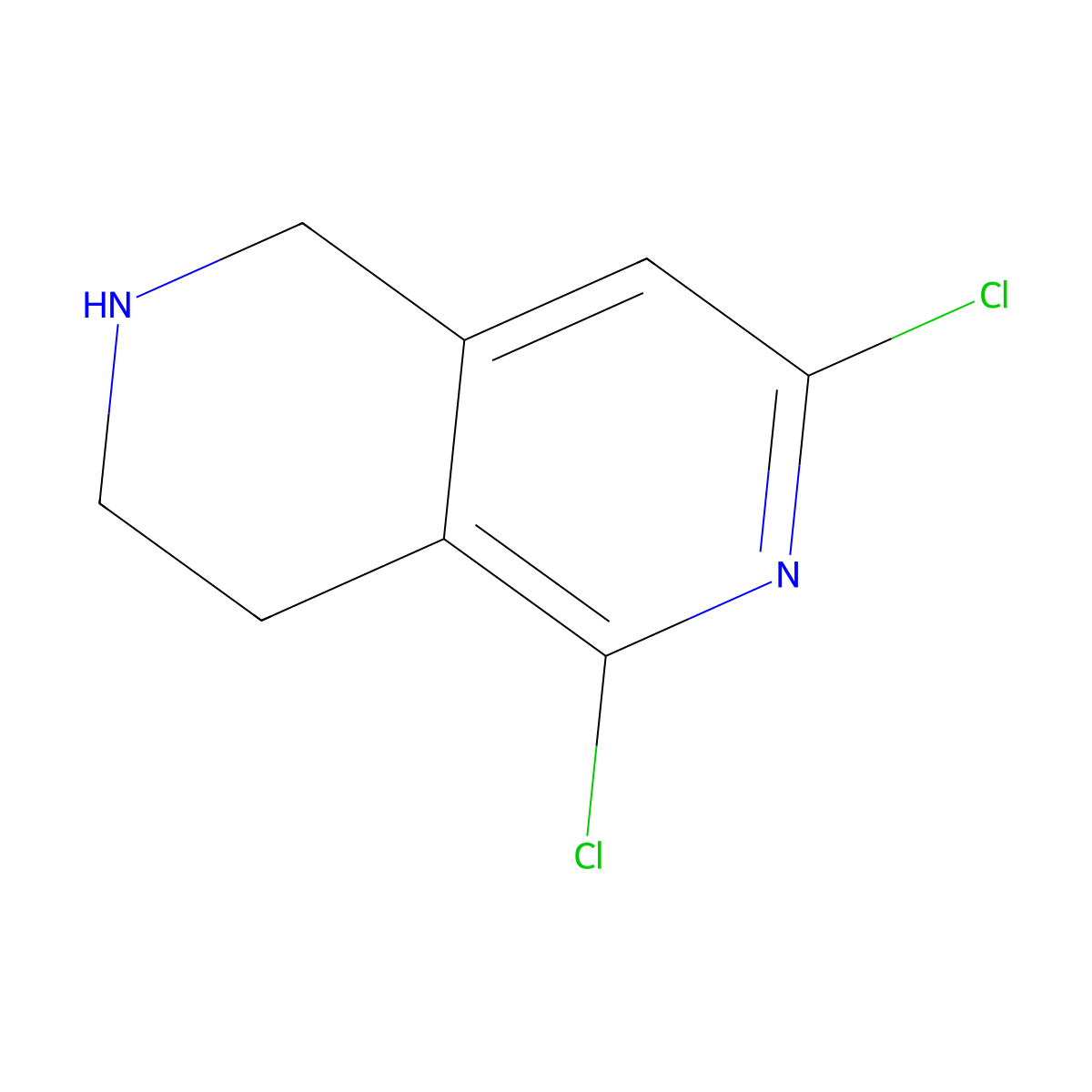 5,7-Dichloro-1,2,3,4-tetrahydro-2,6-naphthyridine molecular structure, CAS 2035-51-0