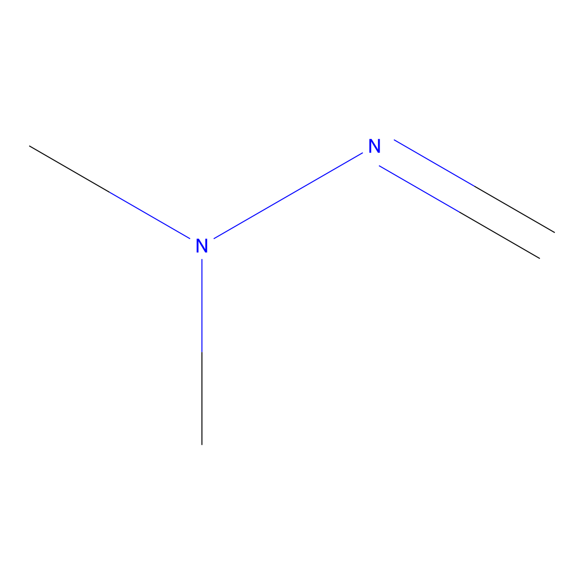 Dimethylmethylenehydrazine molecular structure, CAS 2035-89-4