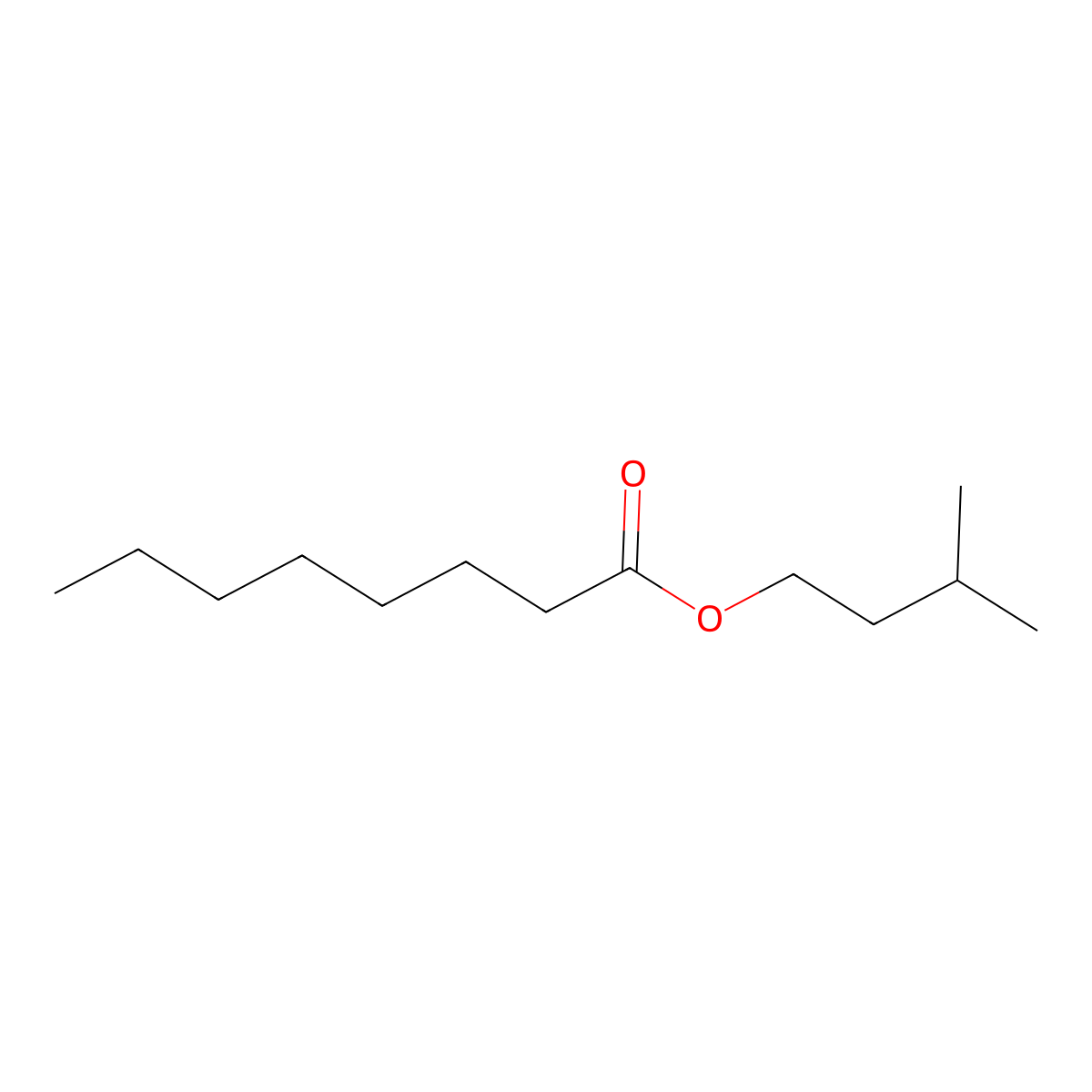 3-Methylbutyl octanoate molecular structure, CAS 2035-99-6