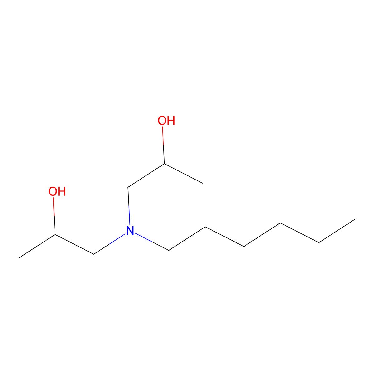 1-[Hexyl(2-hydroxypropyl)amino]propan-2-ol molecular structure, CAS 20350-90-7