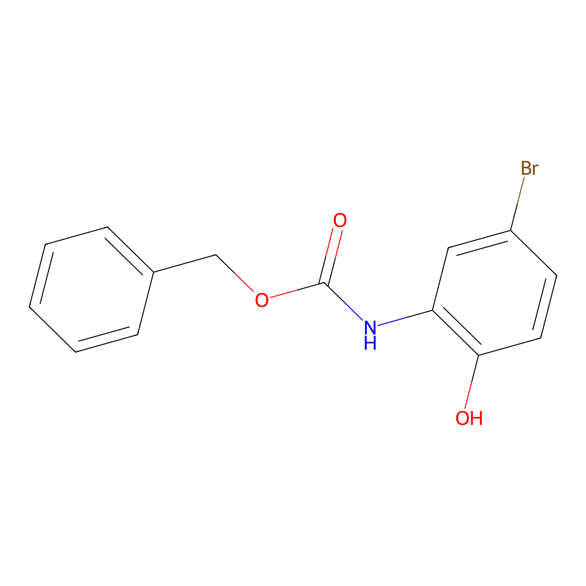 benzyl N-(5-bromo-2-hydroxyphenyl)carbamate molecular structure, CAS 2035006-12-1